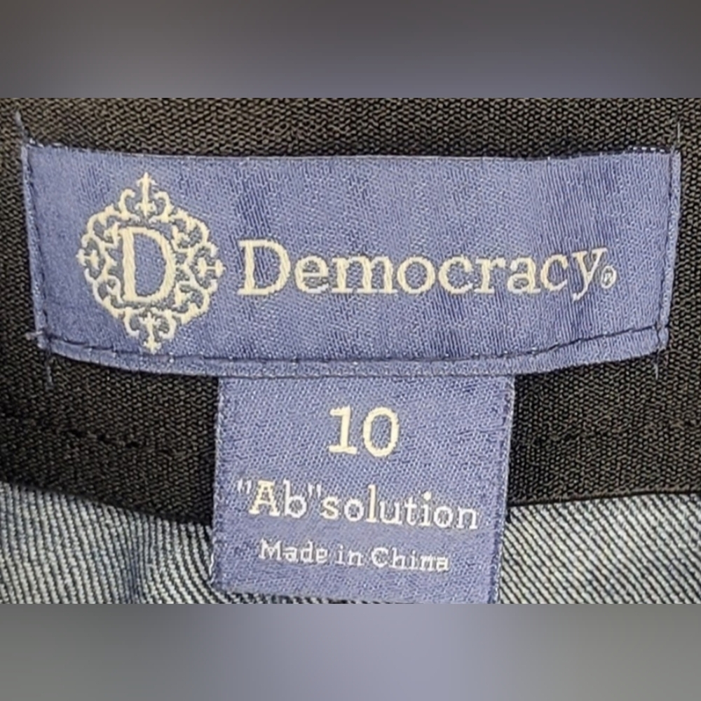 Democracy Ab Solution Jeans Women Size 10 Blue Stretch Denim Slim Straight - Picture 5 of 6